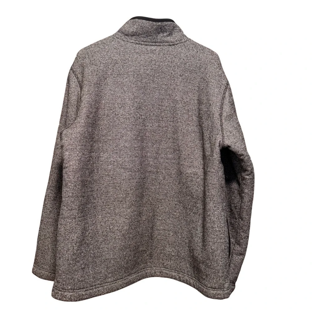 Orvis Men XL Classic‎ Collection Gray Textured Sherpa 1/4 Zip Pullover Jacket